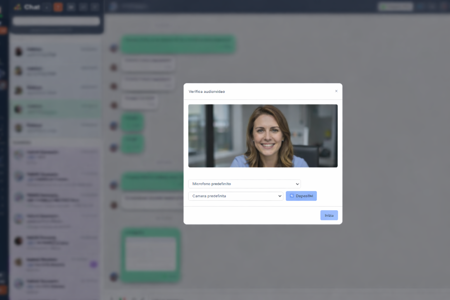 NucleusTeamsHUB Chat  interfaccia messaggistica